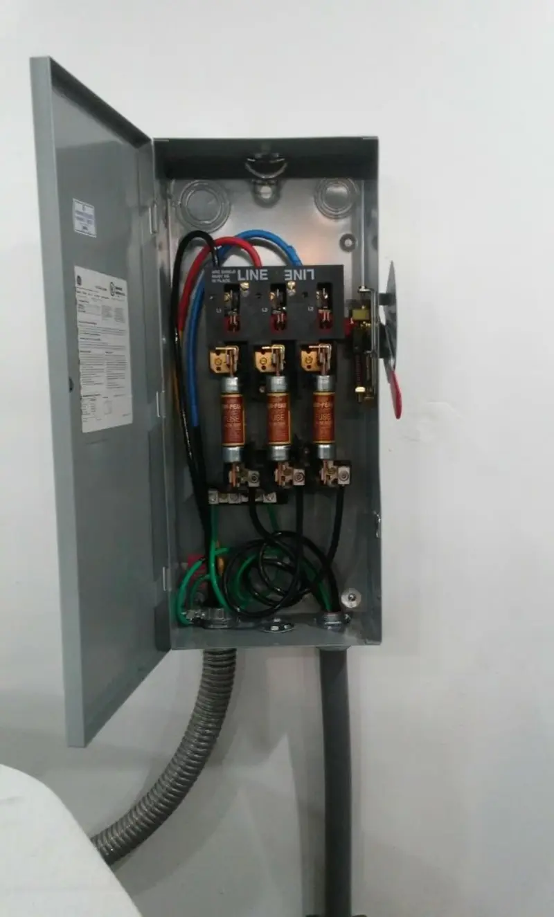 Three-phase disconnect switch installed for Electrical Wiring & Rewiring in Pacifica
