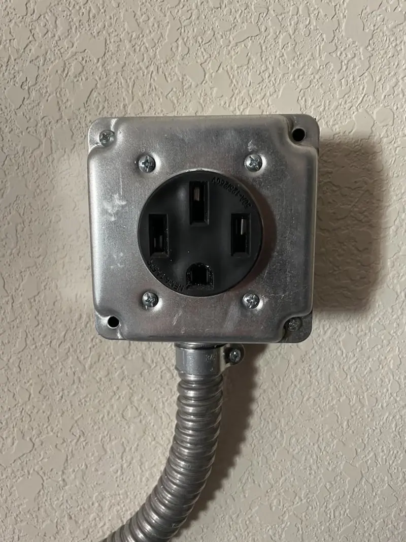 NEMA 14-50 outlet installed for Electrical Panel Upgrade in Pacifica